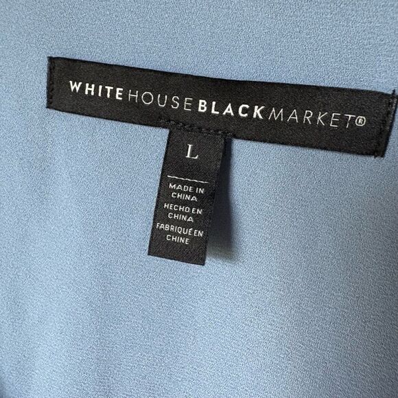 WHBM Blouse Womens Size Large Multicolor Peplum Floral VNeck Romantic - Picture 3 of 5